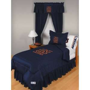  Auburn Tigers Locker Room Bedskirt   Twin Bed Sports 