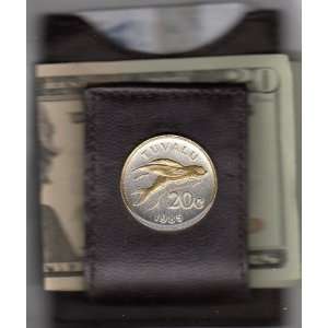   Toned Gold on Silver Tuvalu Flying fish, Coin   (Folding) Money clips