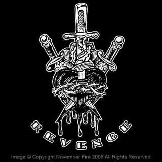 Revenge Shirt Tattoo Bleeding Heart Punk Rockabilly  