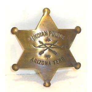  Brass Indian Police Arizona Territory Badge Everything 