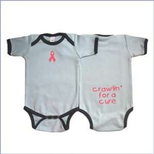  Baby Boy Blue Crawling for a Cure Ringer Bodysuit: Baby