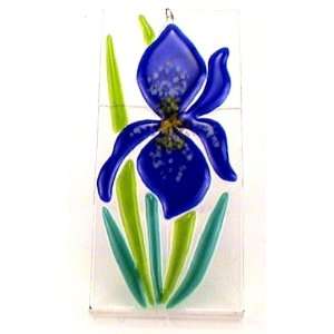 Fused Glass Suncatcher Iris By Fenton Art Glass International:  