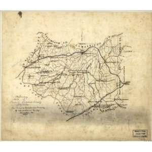 1871 Civil War map of Prince Edward, Virginia: Home 