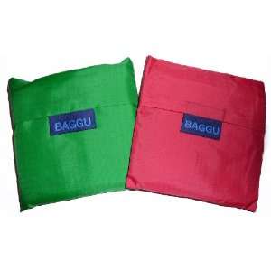  Red & Green Holiday Baggu Reusable Bags 2pc Set