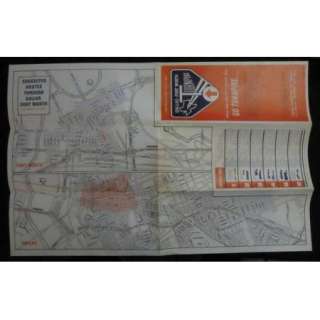 1966 DFW Turnpike Vintage Map DALLAS FORT WORTH  