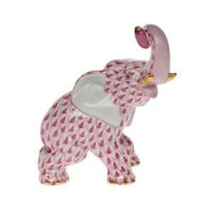  Herend Elephant Trunk Up Raspberry Fishnet: Home & Kitchen