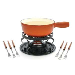 Swissmar Lugano Cheese Fondue, 9piece, Orange  Kitchen 