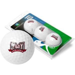  Troy State Trojans 3 Golf Ball Sleeve (Set of 3) Sports 