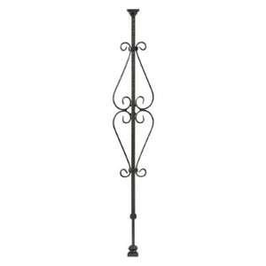  Baluster Spade Scroll Satin Black