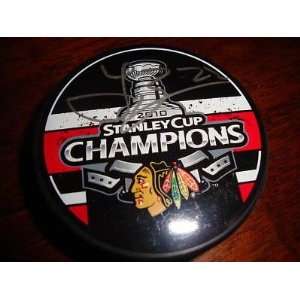 Troy Brouwer Autographed Puck   2010 Stanley Cup   Autographed NHL 