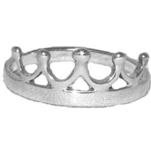  Sterling Silver Five Point Crown Princess Ring Size 5 