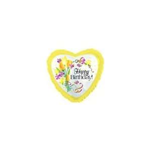    Happy Birthday Yellow Floral Foil Balloon: Arts, Crafts & Sewing