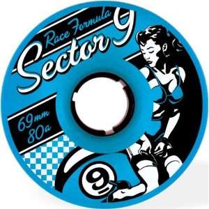  Sector 9 Race 80a 69mm Blue Slalom Skate Wheels Sports 