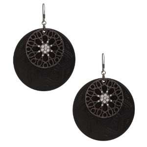  G by GUESS Coated Disc Earrings, HEMATITE Jewelry