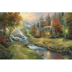  Thomas Kinkade   Mountain Paradise Artists Proof Canvas 