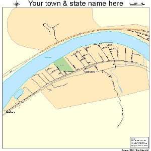  Street & Road Map of East Bank, West Virginia WV   Printed 
