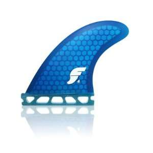   Fins   F4 Surf Thruster Tri Fin Set   Blue Hex RTM: Sports & Outdoors
