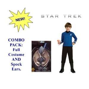  Costume Combo   Star Trek Mr Spock Blue Costume and Vulcan 