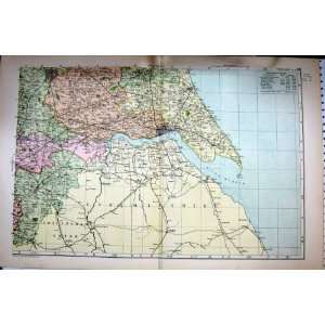   MAP 1895 SOUTH EAST YORKSHIRE HULL YORK RIVER HUMBER