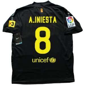 New Soccer Jersey 2012 A.iniesta # 8 Barcelona Away Football Shirt 