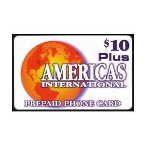   Card $10. Plus Americas International  World Globe 