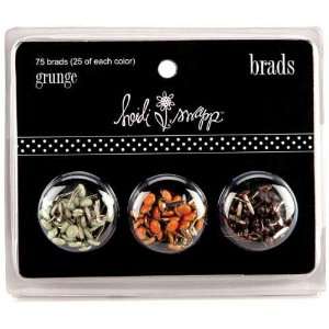  Heidi Swapp 1/8 Brads 3 colors/25 Each   Grunge bark/moss 