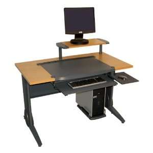  Luxor Computer Desk w/ Raised Monitor Platform Office 