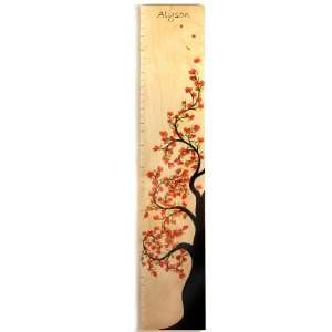    Personalized Cherry Blossom Tree of Life Wooden Growth Chart Baby