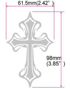 Metallic Type Tribal Cross Inlay Sticler Decal  