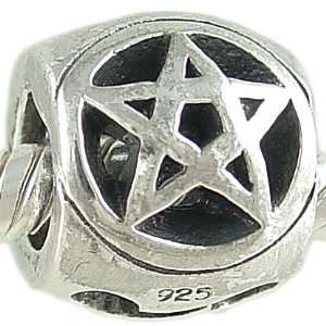  Sterling Authentic SilveRado Pentagram European Charm Bead 
