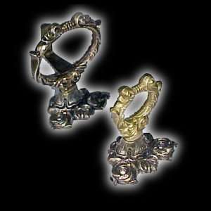  Pair Brass Fancy Scroll Sword Holder 