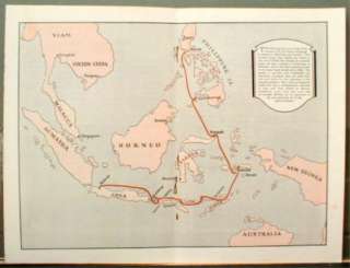 Siam Australia Cochin China Phillipines Borneo Map  