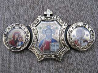 ORTHODOX LEATHER PENDENT NECKLACE MEDALLION CHRIST  