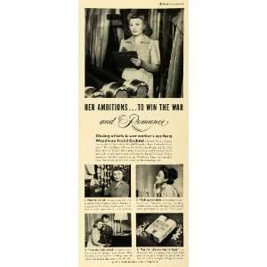 1943 Ad Woodbury Facial Soap Evana Vance Curtiss Wright World War II 