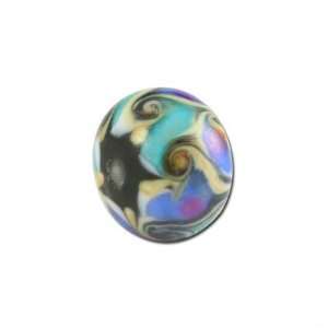  12mm Jewel Tone Swirl Rondelle Lampwork Beads: Arts 