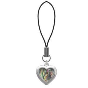   Abalone Shell Heart   Two Sided   Cell Phone Charm [Jewelry]: Jewelry
