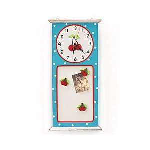  Clock and Magnet Cherry Message Board: Office Products