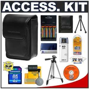  Deluxe Accessory Kit with Soft Leather Case + 4GB SDHC 