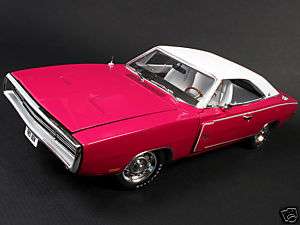 AUTOWORLD 1:18 SCALE PINK 1970 DODGE CHARGER R/T  