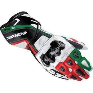  Spidi Carbo 3 Gloves   Medium/White/Green/Red: Automotive