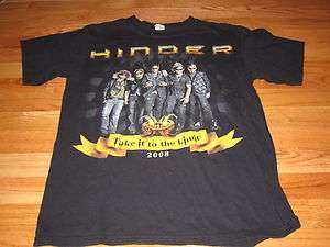 2008 HINDER Take it to the Limit Concert Tour (MED) T Shirt  
