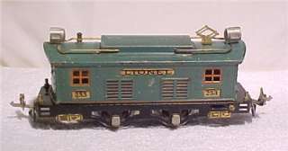   GAUGE 4 PC TIN GREEN PULLMAN TRAIN SET # 253 # 607 # 607 # 608  