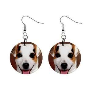  Jack Russell Puppy Dog 6 Button Earrings A0704: Everything 