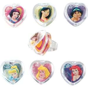  Disney Princess Lip Gloss Rings 7ct: Toys & Games