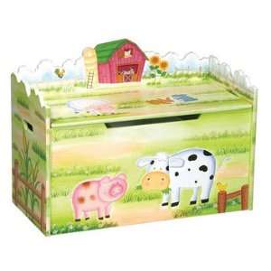  Farmhouse Hand Carved Childrens Toy Box Toys & Games