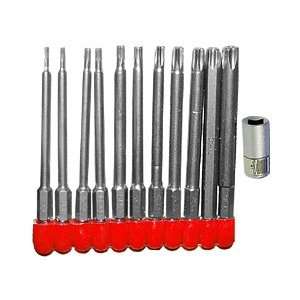  3 12 PC SECURITY TORQUE BIT SET w/ 1/4 DR. ADAPTOR 