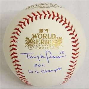  Tony Larussa Autographed/Hand Signed 2011 World Series 