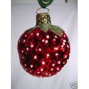 German Glass Christborn Christmas Ornament STRAWBERRY:  