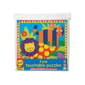 Two Touchable Puzzles Lion and Giraffe Toys & Games