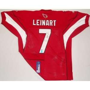  Matt Leinart Signed Cardinals Reebok Authentic Red Jersey 